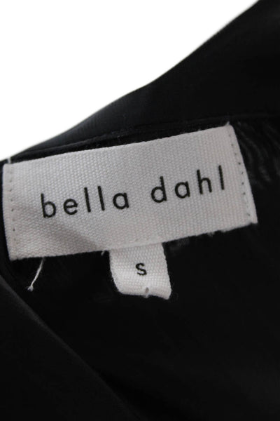 Bella Dahl Womens Long Sleeves Button Down Blouse Black Size Small