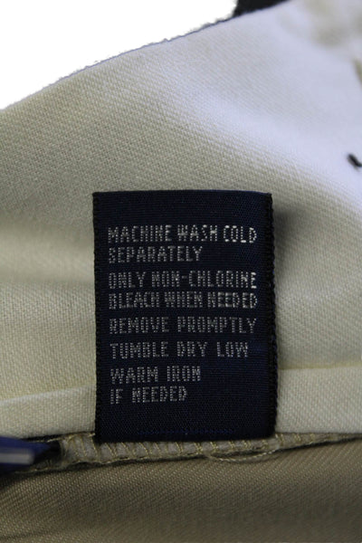 Polo Golf Ralph Lauren Mens Zipper Fly Pleated Chino Pants Beige Size 38x32