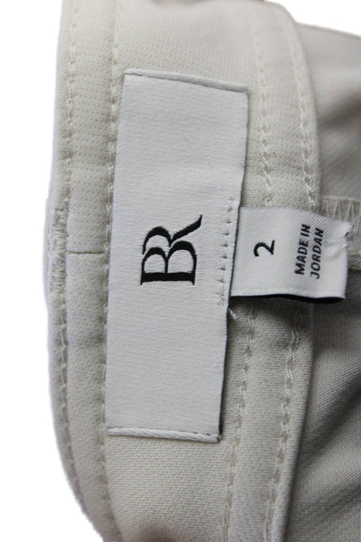 Banana Republic Womens Zipper Fly Straight Leg Cargo Pants White Size 2