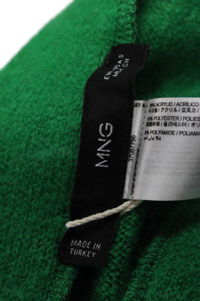 MNG Womens Elastic Waistband Knit Mini A Line Skirt Green Size Small