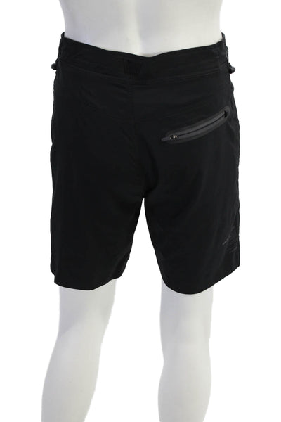 Mack Weldon Mens Zipper Fly Lightweight Shorts Black Gray Size Small