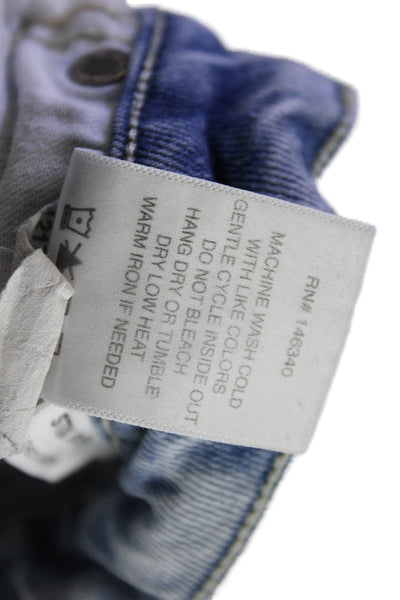 Amo Womens Cotton Light Washed Distress Skinny Jeans Blue Size EUR 25