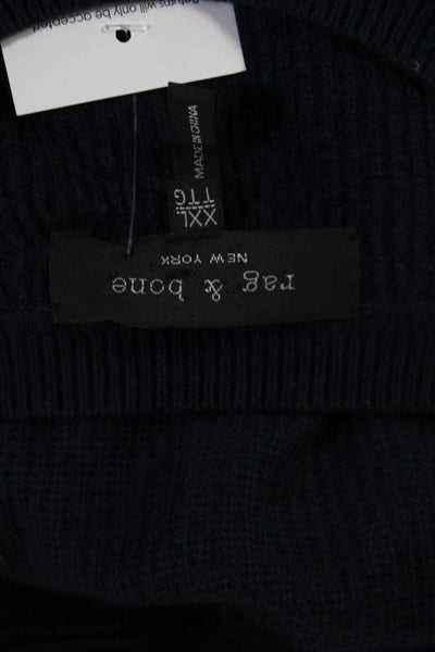 Rag & Bone Womens Wool Crew Neck Knitted Long Sleeve Sweater Size 1X