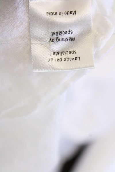 Mes Demoiselles Womens Embroidered Trim Tank Top White Cotton Size EUR 38