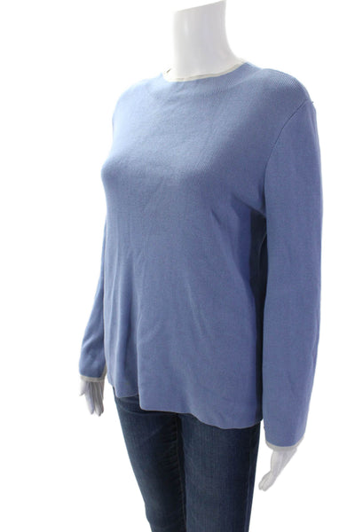 Halogen Womens Long Sleeves Turtleneck Sweater Blue Grey Size Medium
