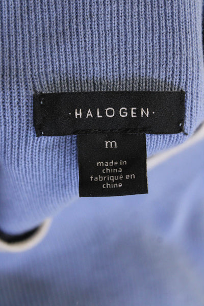 Halogen Womens Long Sleeves Turtleneck Sweater Blue Grey Size Medium