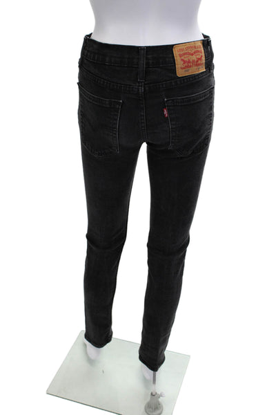Levi Strauss & Co Womens Mid Rise Skinny Jeans Black Size 28