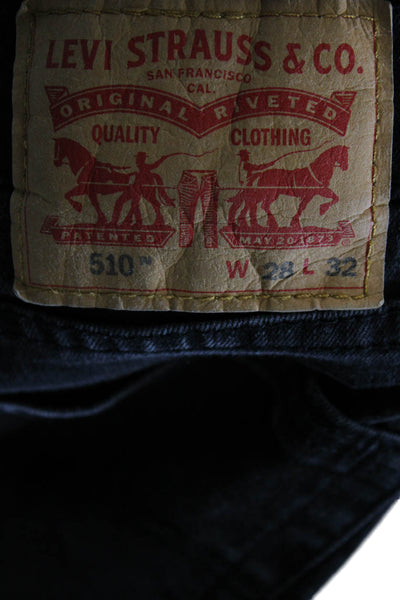 Levi Strauss & Co Womens Mid Rise Skinny Jeans Black Size 28