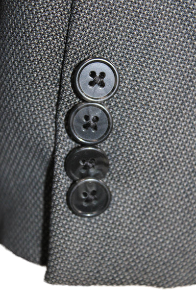 Joseph Abboud Mens Solid Two Button Blazer Jacket Gray Size 46L