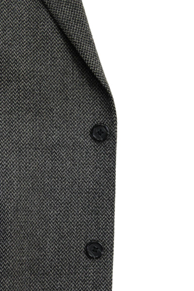 Botany Mens Wool Two Button Blazer Jacket Gray Size 46