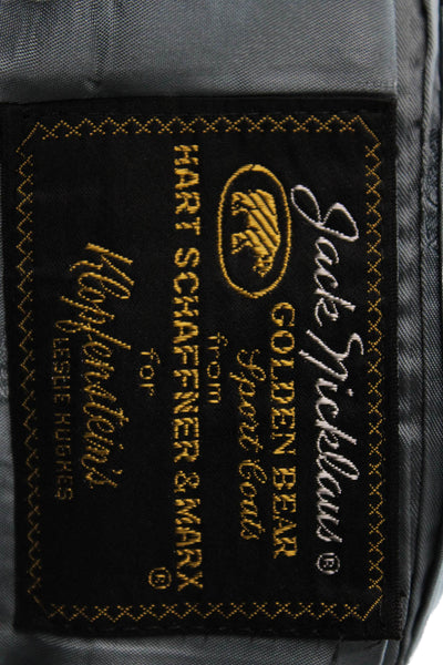 Hart Schaffner Marx Mens Wool Solid Two Button Blazer Blue Size 42