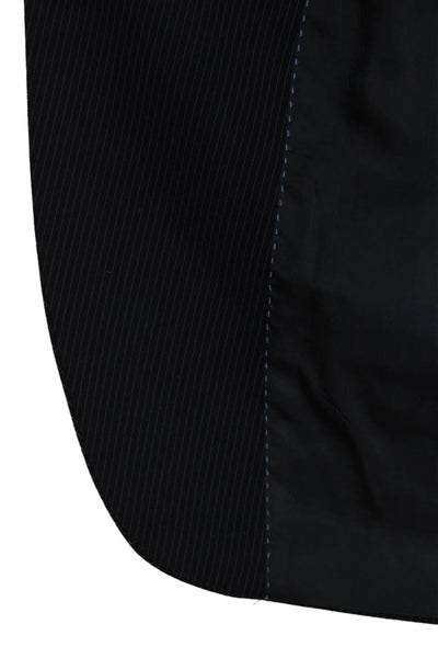 Peter Millar Mens Wool Pinstriped Two Button Blazer Blue Size 46