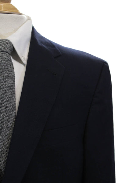 Hart Schaffner Marx Mens Single Breasted Blazer Jacket Blue Size 42