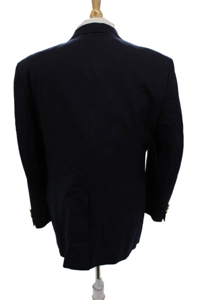 Hart Schaffner Marx Mens Single Breasted Blazer Jacket Blue Size 42