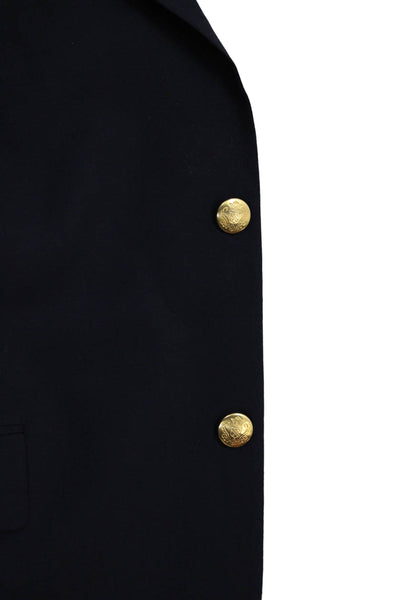 Hart Schaffner Marx Mens Single Breasted Blazer Jacket Blue Size 42