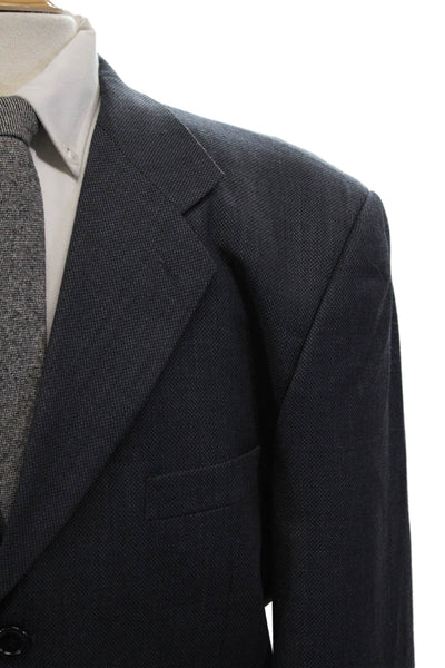 Canaletto Mens Solid Three Button Blazer Jacket Blue Size 46