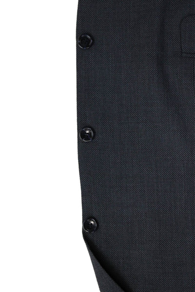 Canaletto Mens Solid Three Button Blazer Jacket Blue Size 46