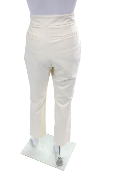 Toccin Womens Straight Dress Pants Cream Size 4