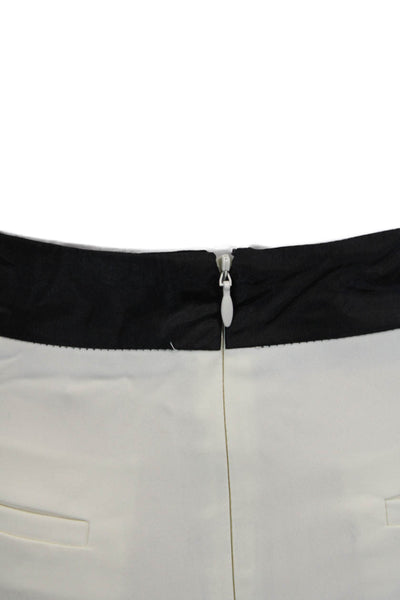 Toccin Womens Wide-Leg Pants Cream Size 12