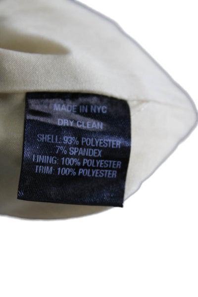 Toccin Womens Wide-Leg Pants Cream Size 12