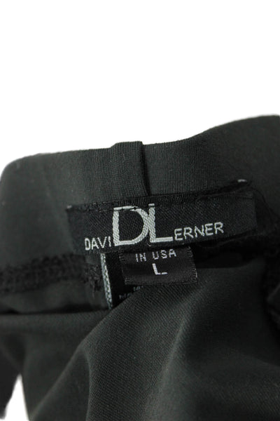 David Lerner Womens Elastic Waistband Lined Leggings Gray Size L