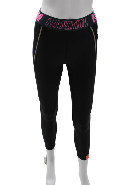 PE Nation Womens Activewear Leggings Black Size 4