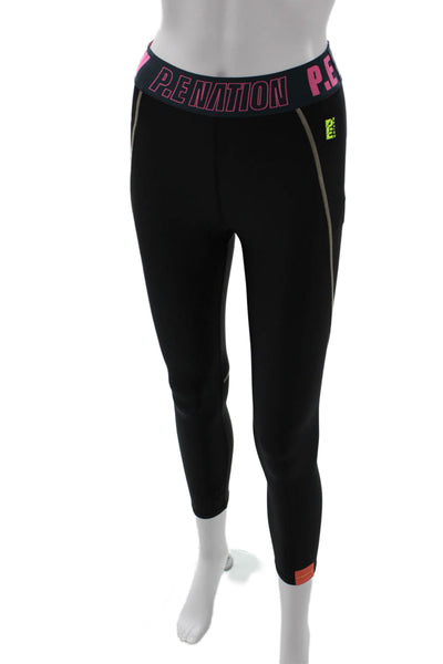 PE Nation Womens Activewear Leggings Black Size 4