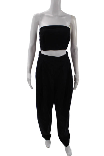 Rachel Comey Womens Strapless Jumpsuit Blue Size 4