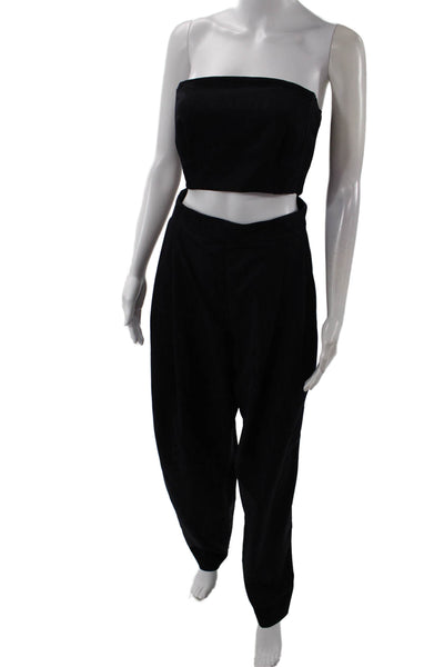 Rachel Comey Womens Strapless Jumpsuit Blue Size 4