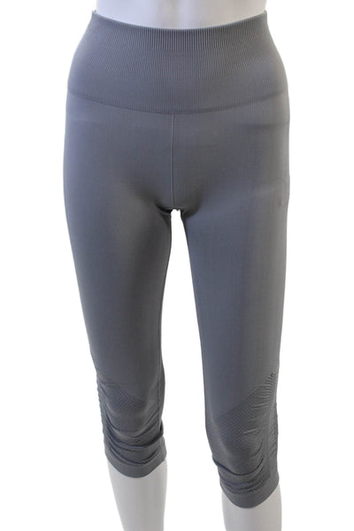 Lululemon Womens High Waisted Rouched Detail Athletic Capris Gray Size XS