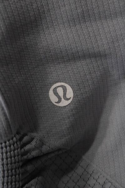 Lululemon Womens High Waisted Rouched Detail Athletic Capris Gray Size XS