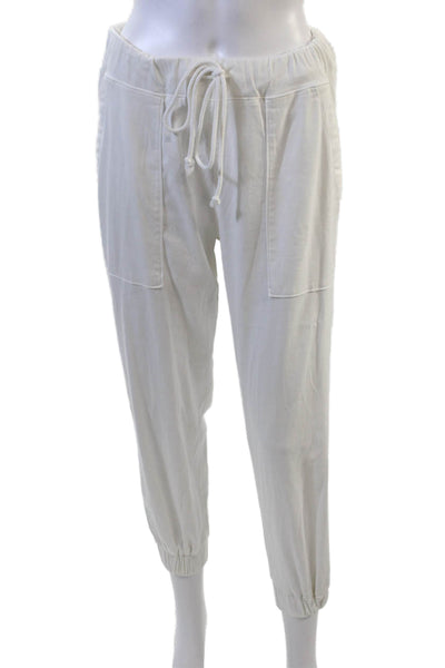 Bella Dahl Womens Drawstring Waist Pocketed Casual Sweatpants White Size M