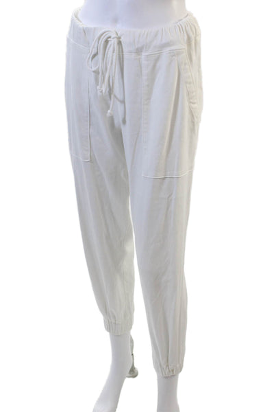 Bella Dahl Womens Drawstring Waist Pocketed Casual Sweatpants White Size M