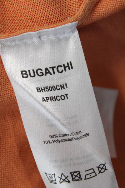 Bugatchi Mens Cotton Crew Neck Knit Long Sleeve Sweater Orange Size XL