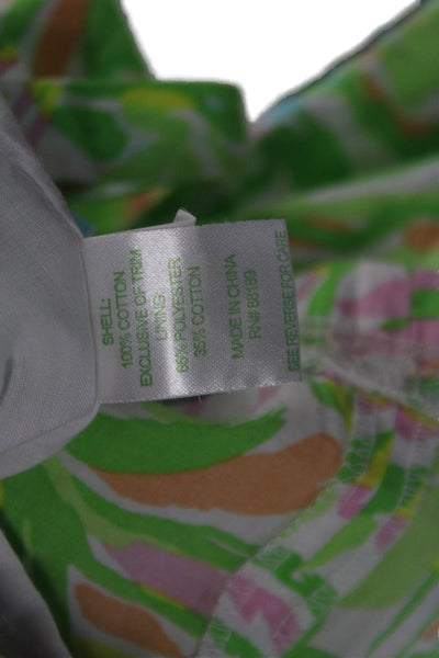 Lily Pulitzer Girls Scoop Neck Sleeveless Pattern Dress Green Size 10