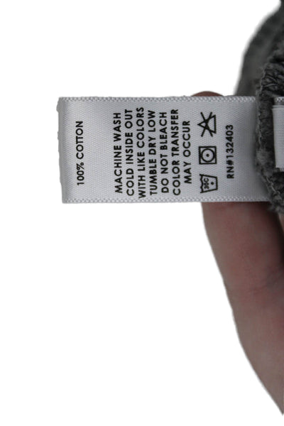 Cotton Citizen Womens Cotton Zip-Up Hoodie Gray Size M