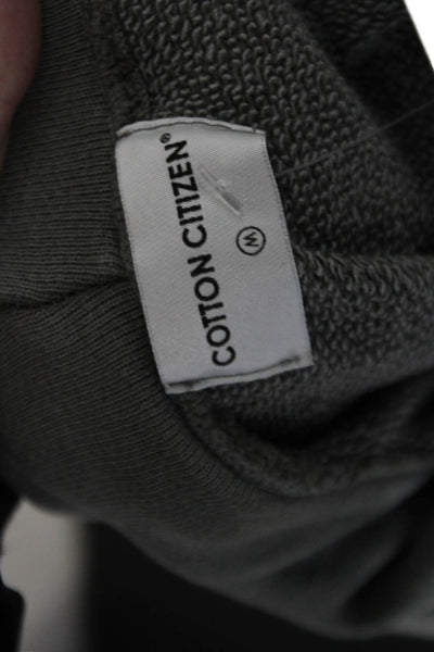 Cotton Citizen Womens Cotton Zip-Up Hoodie Gray Size M