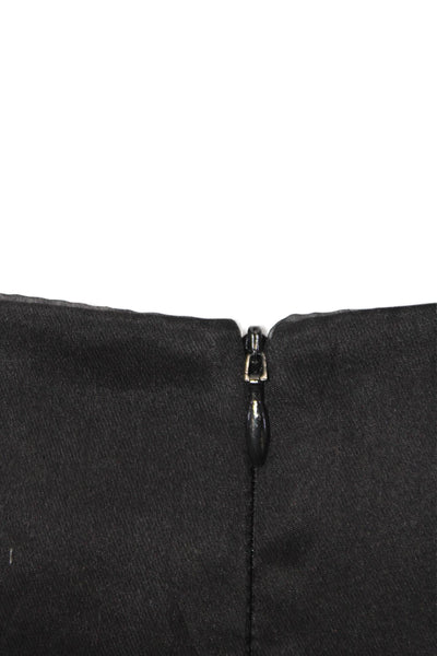 GAUGE81 Womens Textured Zip Sheer Lined Mini Skirt Black Size 08
