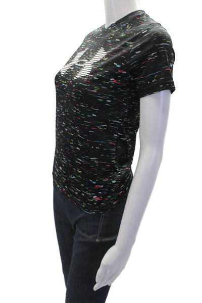 Under Armour Boys Spotted Print Round Neck Short Sleeve T-Shirt Black Size M