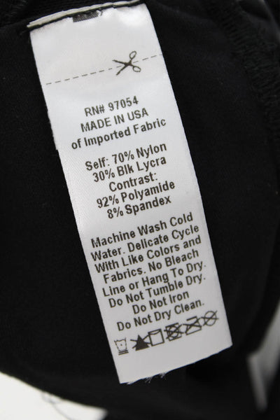 Lanston Sport Womens Stretch Strappy Activewear Bra Black Size M