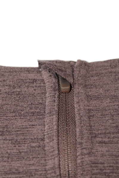 Style Runner Womens Heathered Activewear Bra Purple Size XS