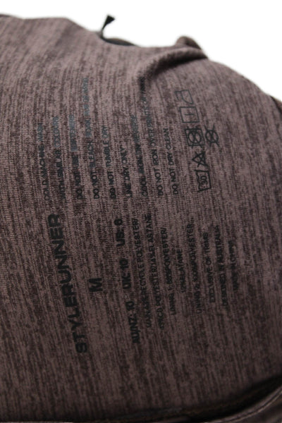 Style Runner Womens Heathered Activewear Bra Purple Size M