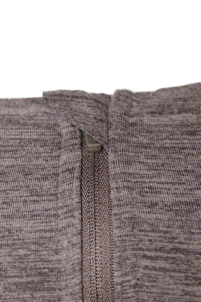 Style Runner Womens Heathered Activewear Bra Purple Size S