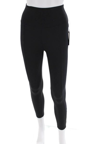 Lanston Sport Womens Solid Activewear Ankle Leggings Black Size XS