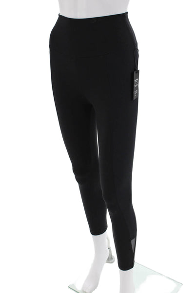 Lanston Sport Womens Solid Activewear Ankle Leggings Black Size XS