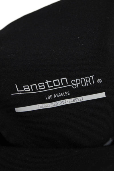 Lanston Sport Womens Solid Activewear Ankle Leggings Black Size XS