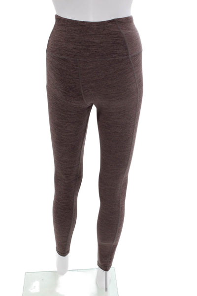 Style Runner Womens Heathered Activewear Ankle Leggings Purple Size S