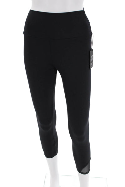 Lanston Sport Womens Stretch Mid-Rise Activewear Leggings Black Size M