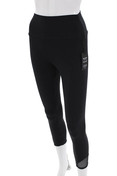 Lanston Sport Womens Stretch Mid-Rise Activewear Leggings Black Size M