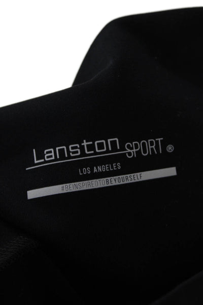 Lanston Sport Womens Stretch Mid-Rise Activewear Leggings Black Size M